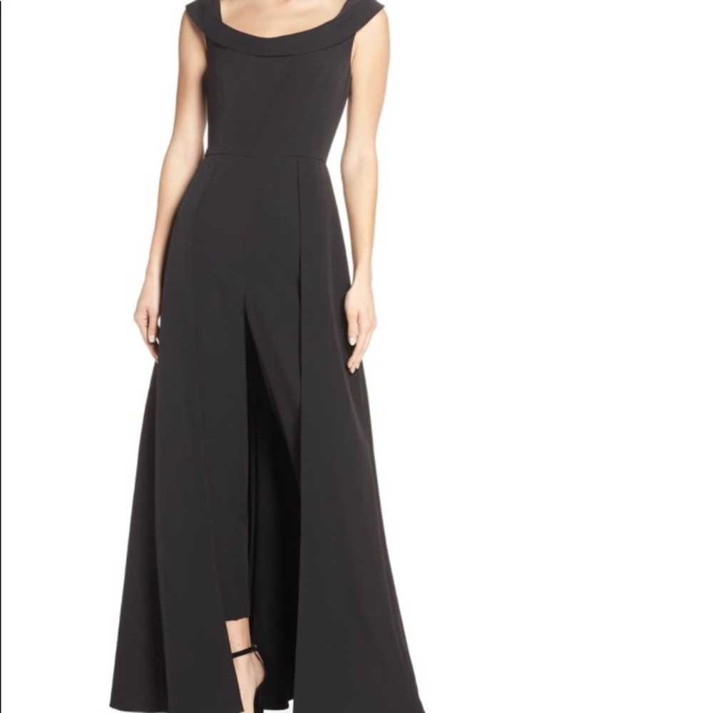 Kay Unger Maxi Romper Jumpsuit Dress